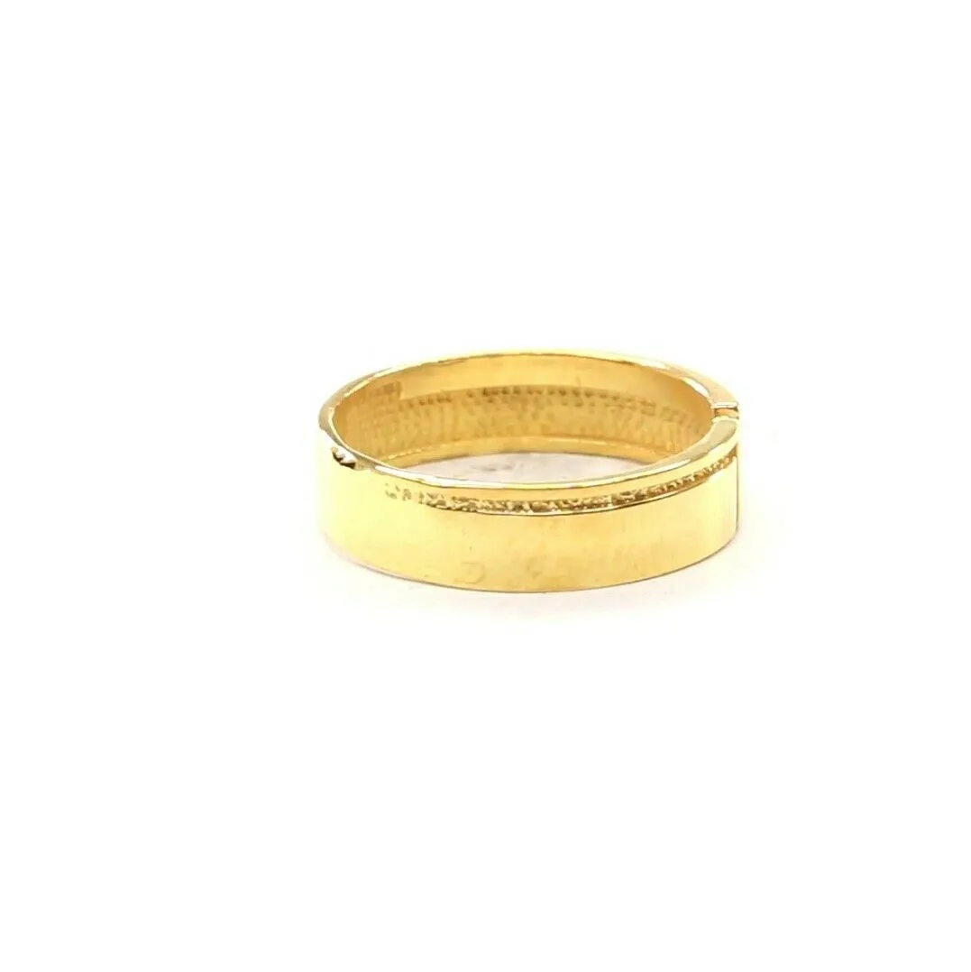 22k RIng Solid Gold Elegant Modern T Shape Design Mens Ring Size R2038 mon