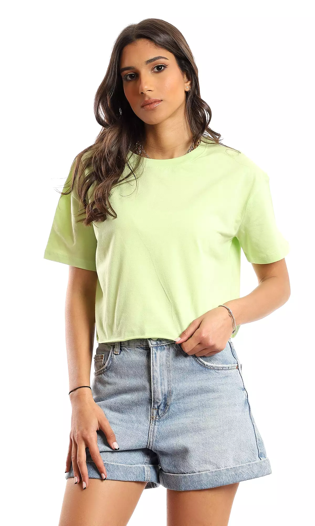 97249 Comfy Standard Fit Slip On T-Shirt - Apple Green