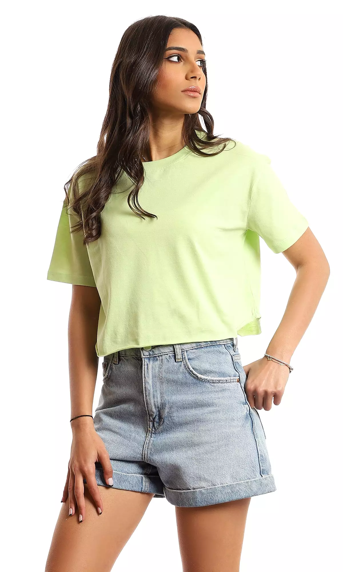 97249 Comfy Standard Fit Slip On T-Shirt - Apple Green