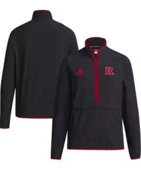 adidas Men's Rutgers Scarlet Knights NCAA Rutgers Knights 2024 Coaches Sideline Half-Zip Jacket