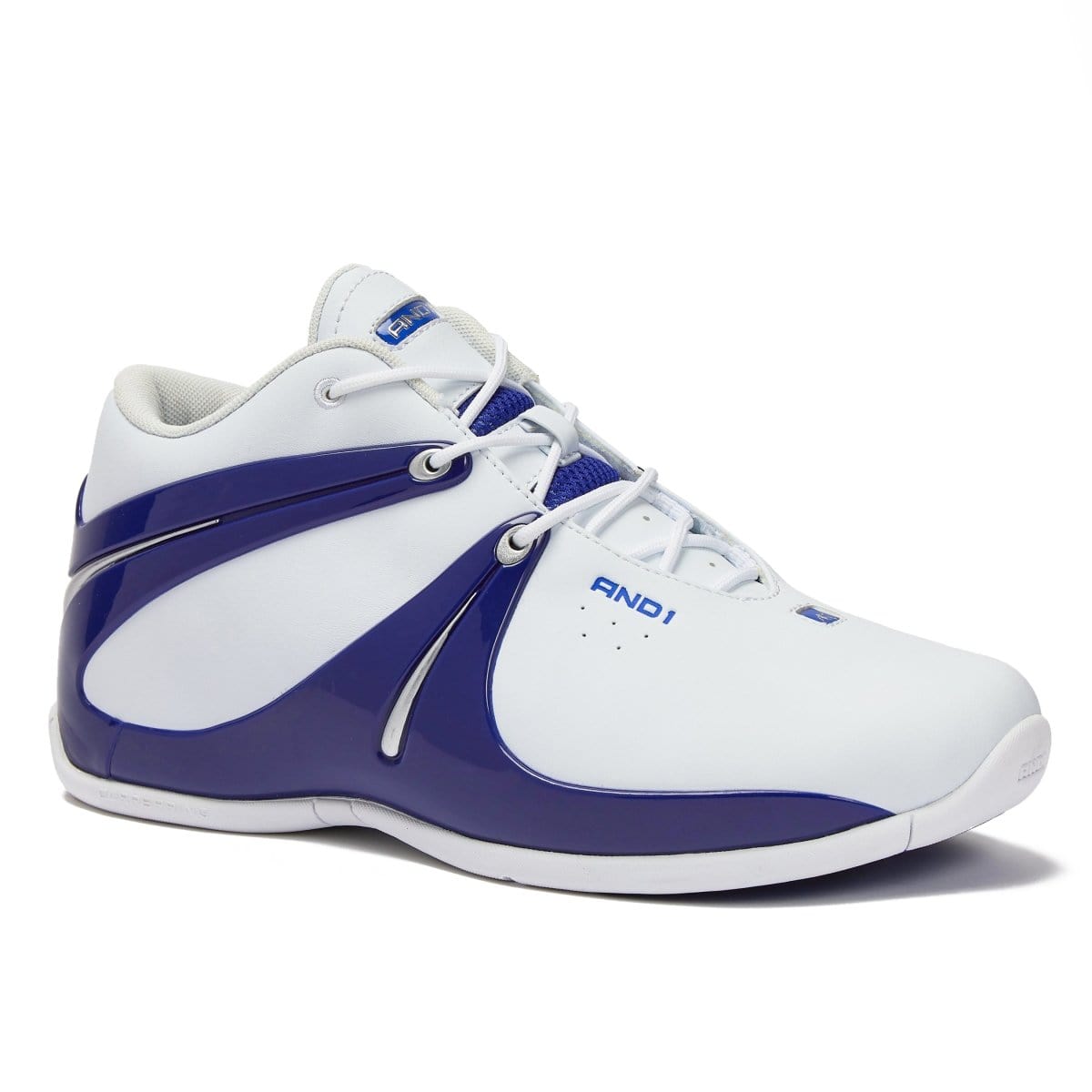 AND-1 MEN'S RISE WHITE/BLUE BASKETBALL SHOES