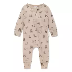 Aster & Oak Bear Zip Romper