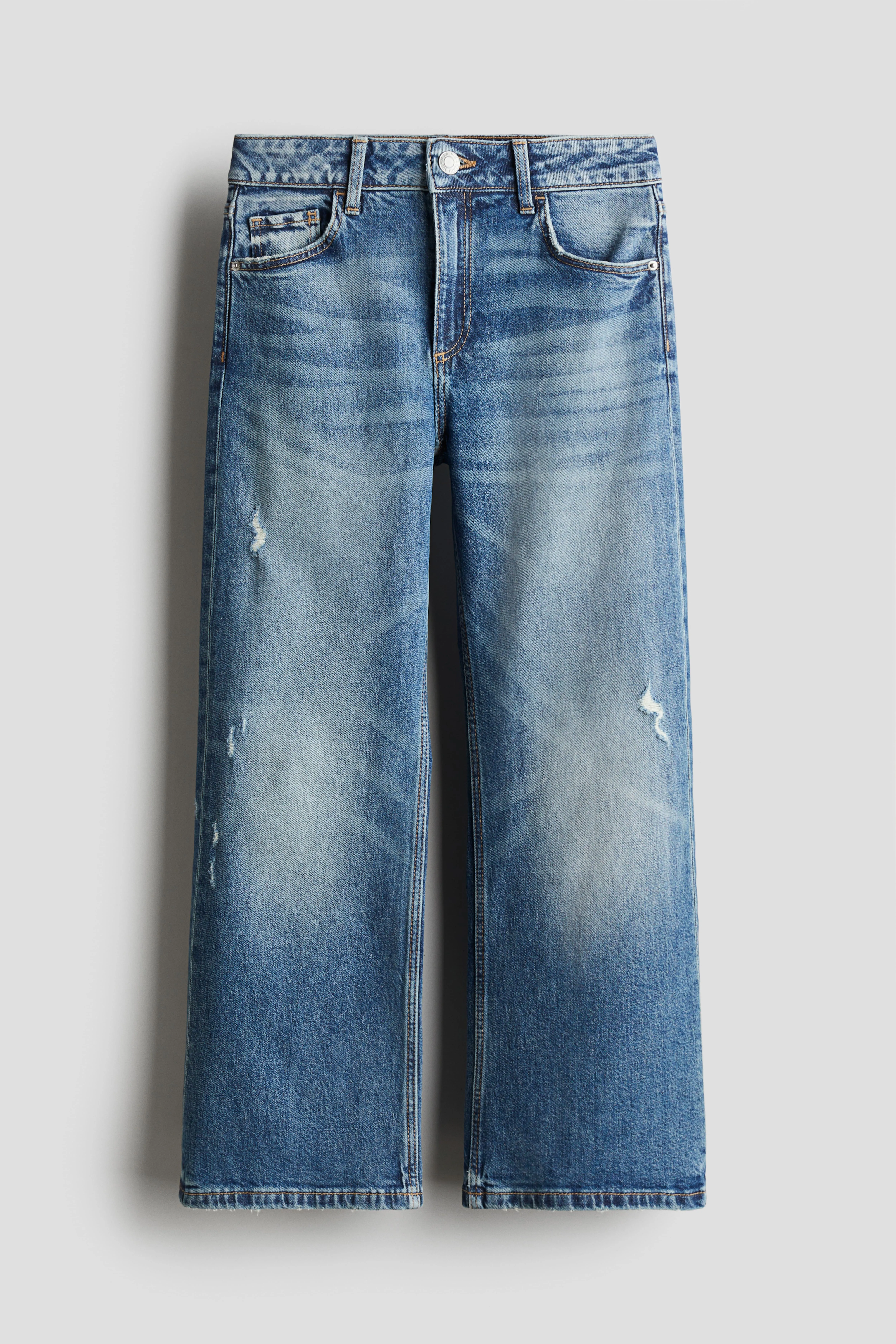 Baggy Fit Bootcut Leg Jeans - Low waist - Long - Denim blue - Kids | H&M GB