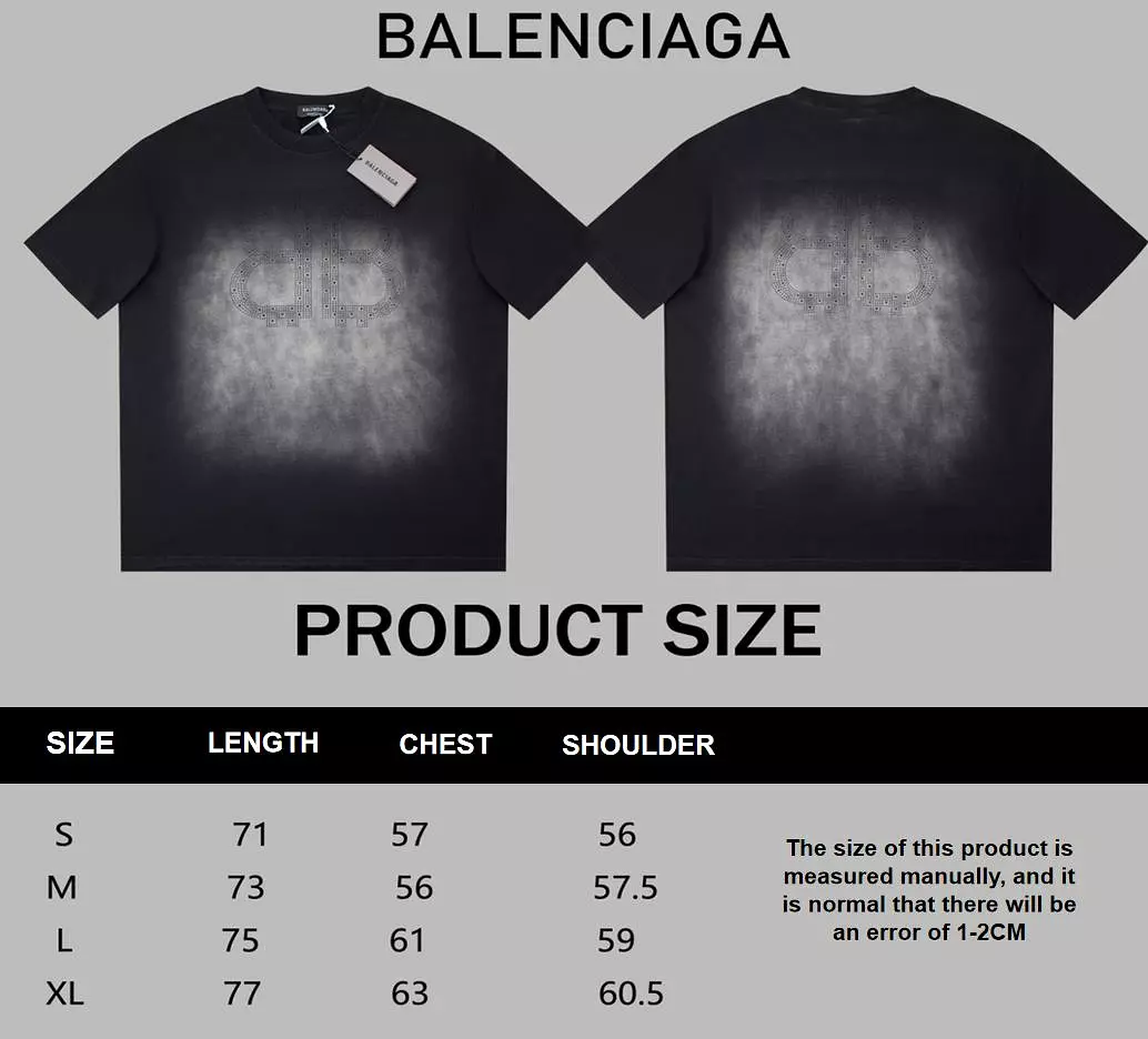 Balenciaga early spring new washed design brick logo T-shirt 1.22