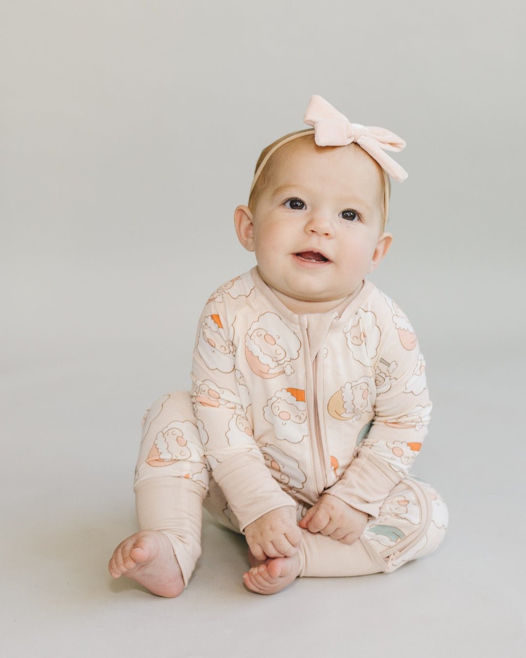 Bamboo Zip Romper | Cute Santa