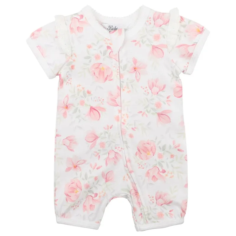 Bebe Sage SS Zip Romper