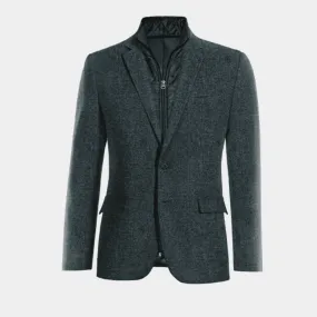  Blazer azul de donegal tweed slim fit