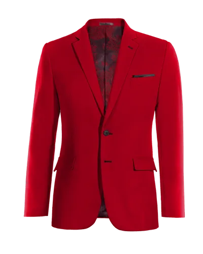  Blazer rojo intenso esencial con parches