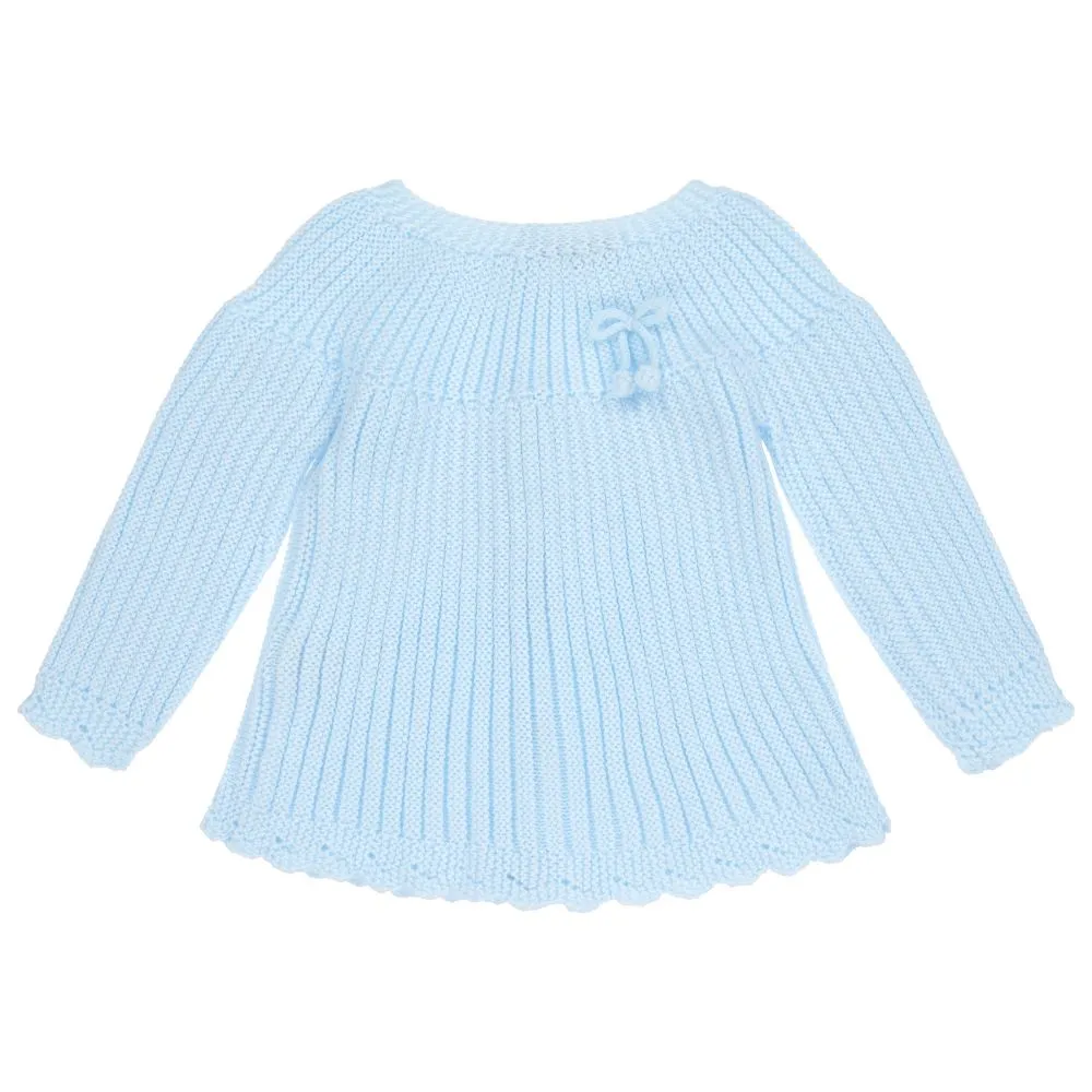 Blue Knitted Baby Sweater