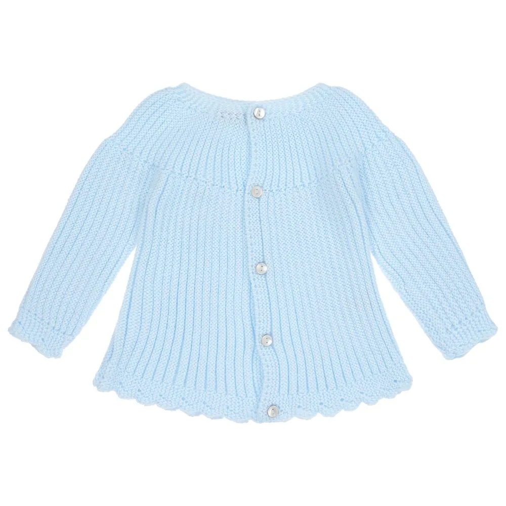 Blue Knitted Baby Sweater