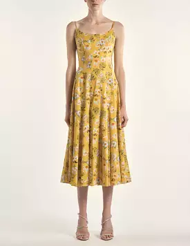 Cami dress in Yellow Matilija Poppy Cotton