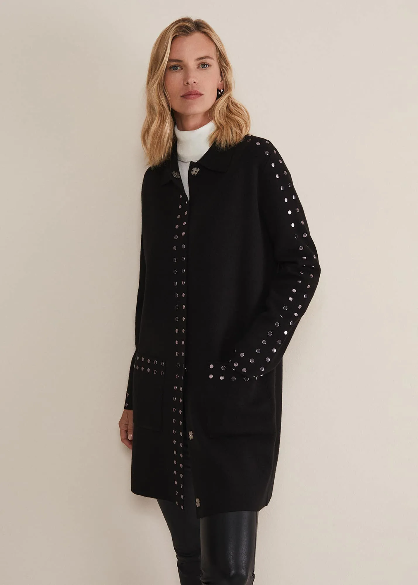 Cassidy Black Knitted Coat