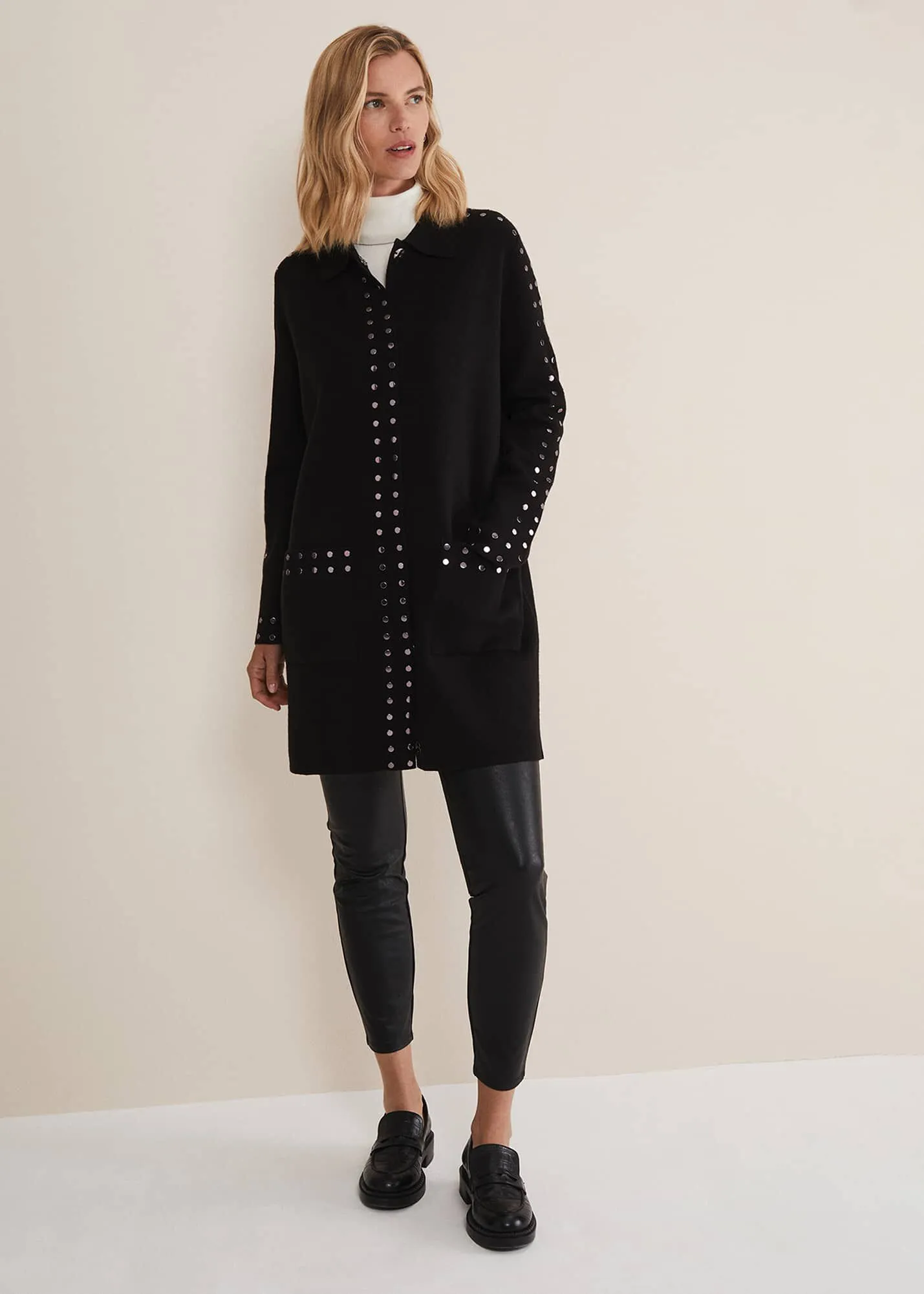 Cassidy Black Knitted Coat