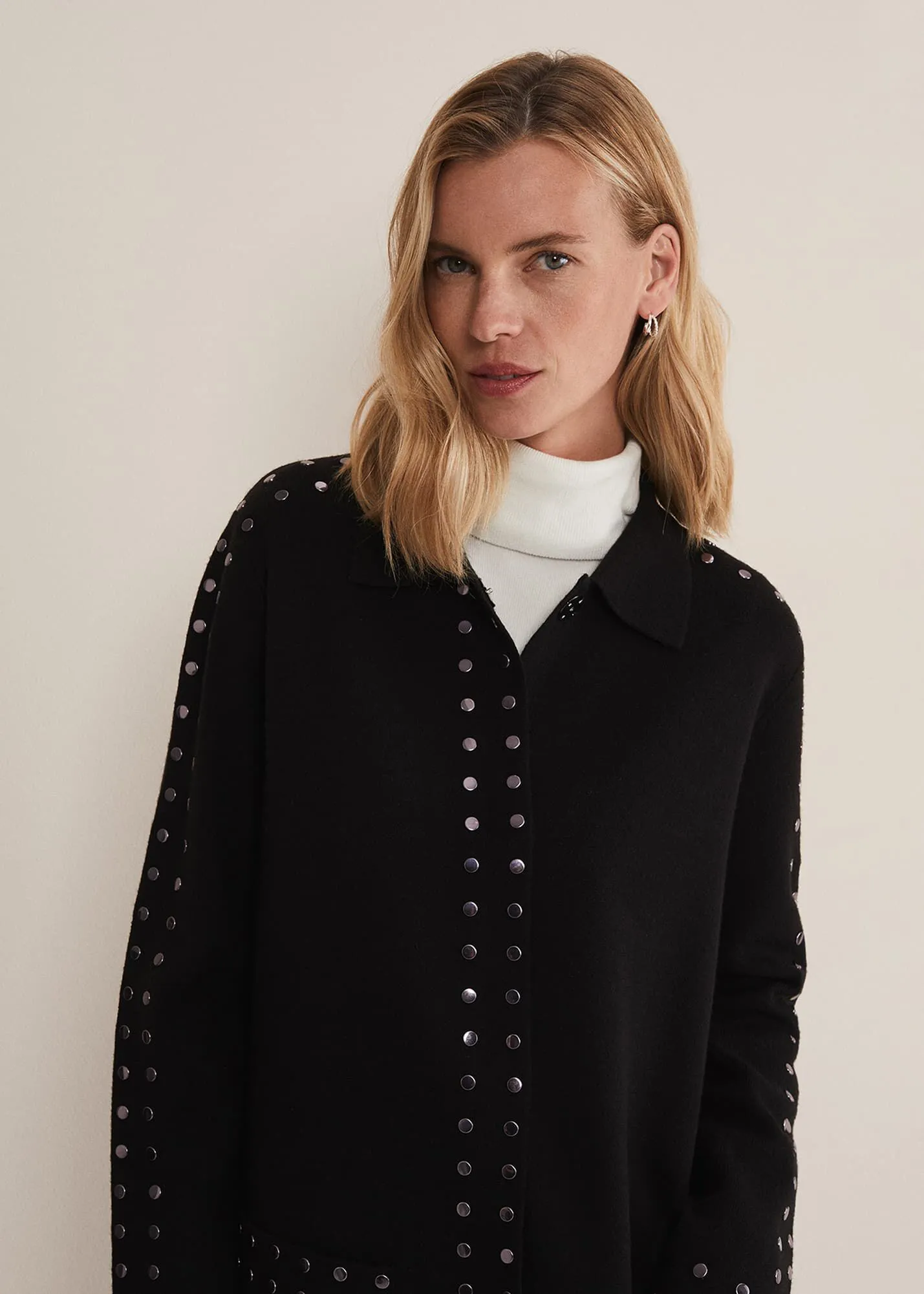 Cassidy Black Knitted Coat