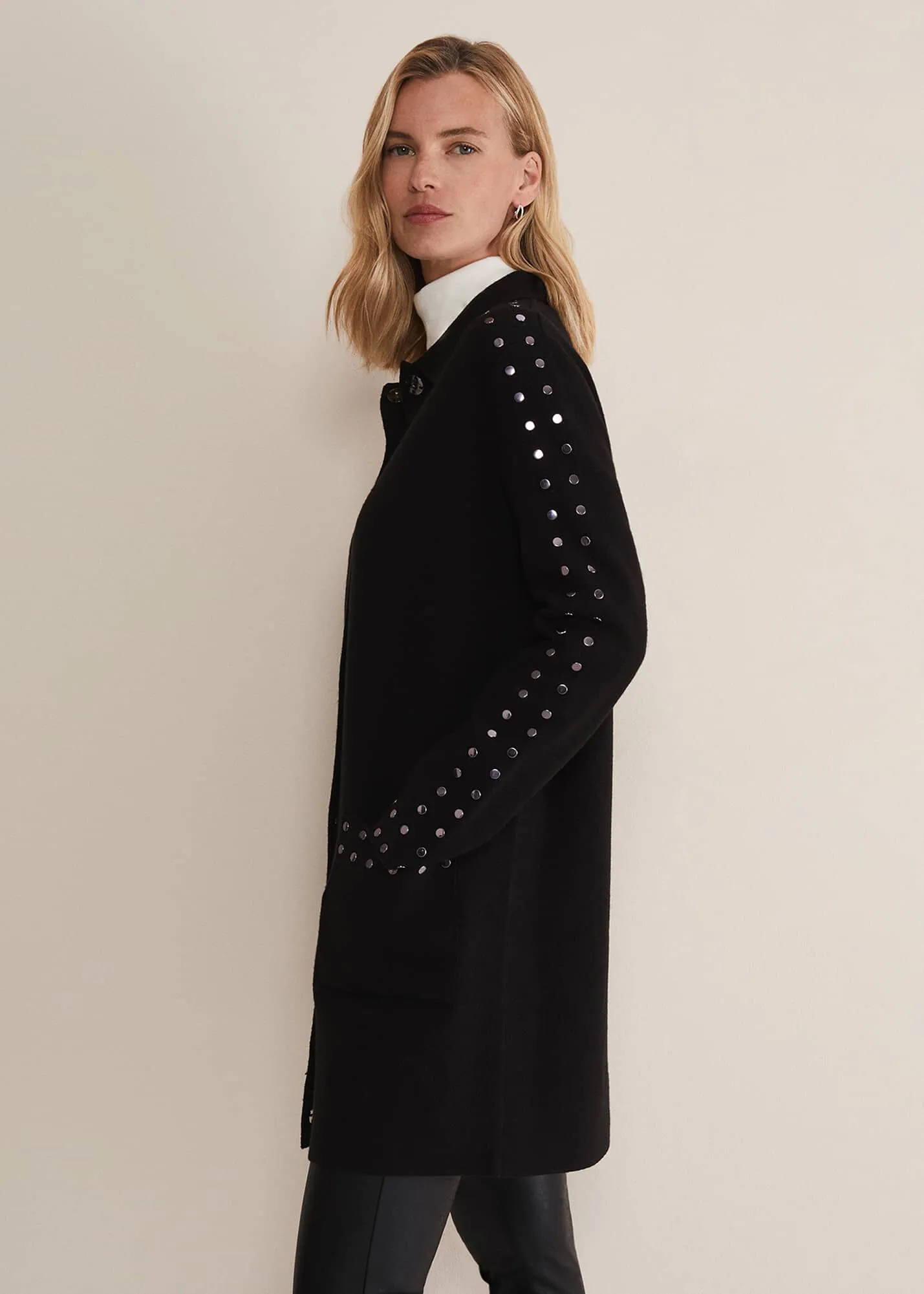 Cassidy Black Knitted Coat