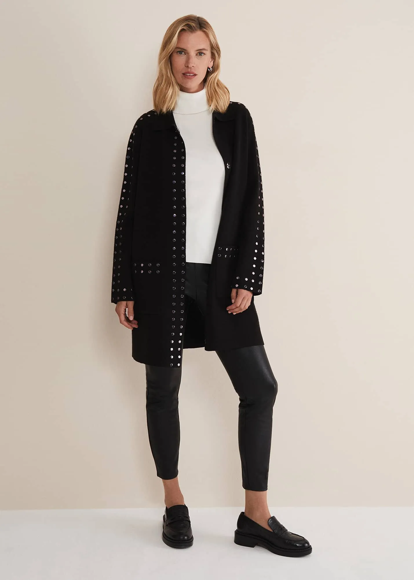 Cassidy Black Knitted Coat