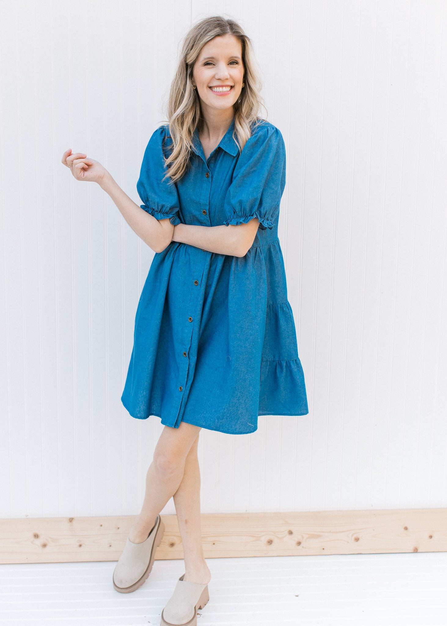 Chambray Charm Dress