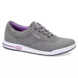 Dexter Womens Kerrie Grey Twill Bowling Shoes