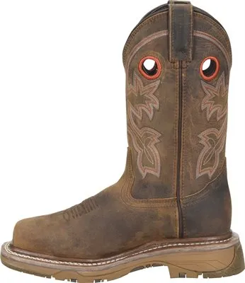 Double- H Womens Elixis (DH5155) Comp Toe WP Pull On- Distressed Brown Leather