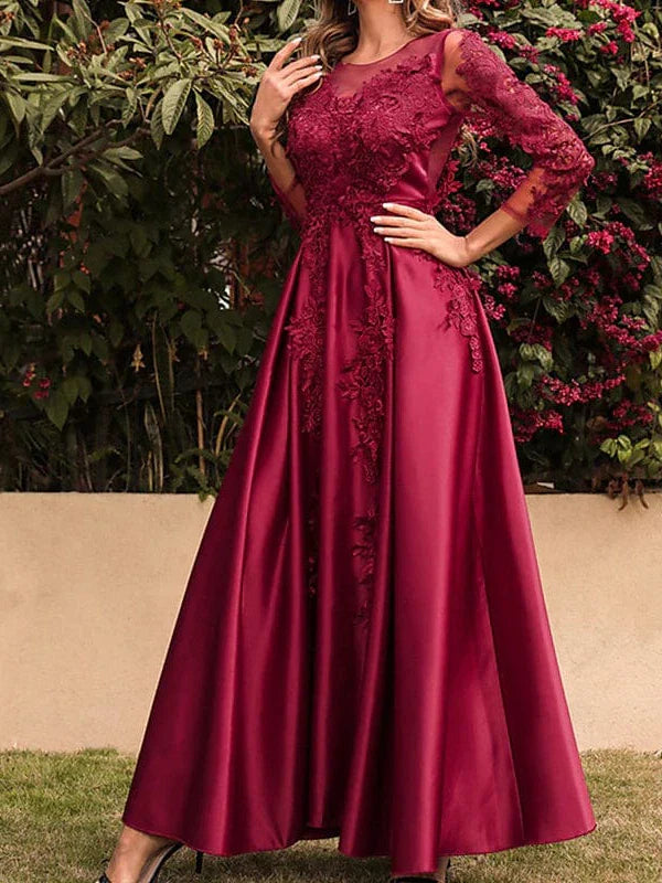 Elegant Red Lace Maxi Dress for Women - Perfect for Winter Events and Valentine's Day