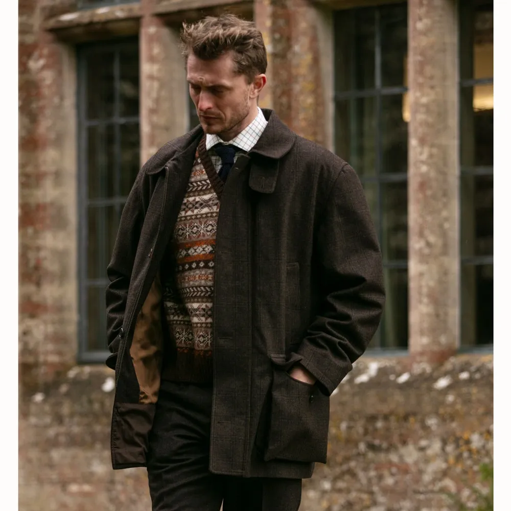 Farlows Fairford Loden Glen Check Field Coat