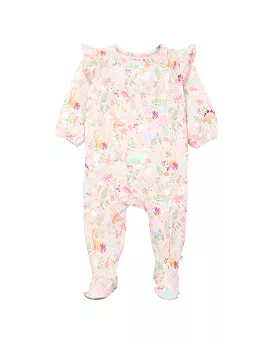 Fox & Finch Florasaurus Print LS Zip Onesie