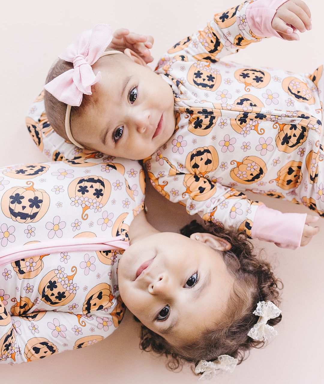 Halloween Bamboo Zip Romper | Pink