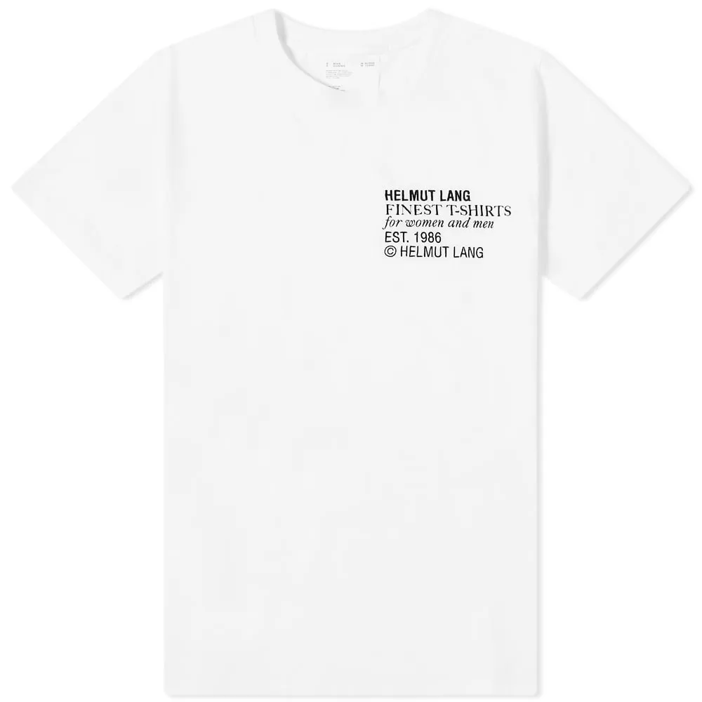 Helmut Lang Finest Standard T-ShirtChalk White