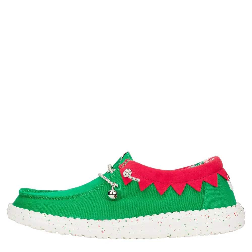 HEYDUDE  WOMENS WENDY HOLIDAY SLIP ON SNEAKER