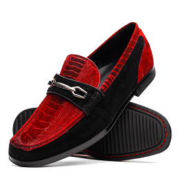 Hugo Ostrich - Red/Black