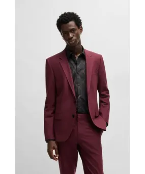 Hugo Slim-fit jacket in wool poplin