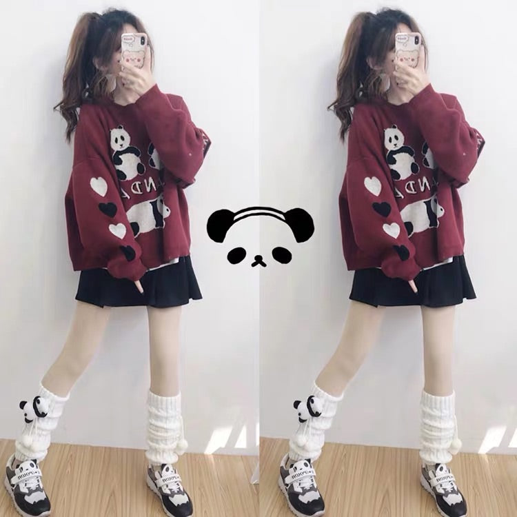 JAPANESE LOLITA CUTE PANDA JK KNIT SOCKS BY42222