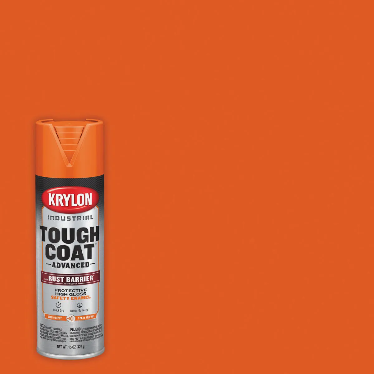 Krylon Krylon Industrial Tough Coat 15 Oz. Gloss Safety Orange Rust Barrier Spray Enamel