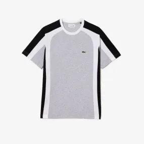 LACOSTE COLORBLOCK COTTON JERSEY T-SHIRT Men’s - GREY CHINE/BLACK-SJ1