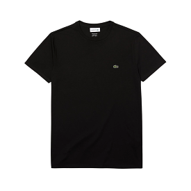 Lacoste Crew Neck Pima Cotton Jersey T-Shirt (Black)