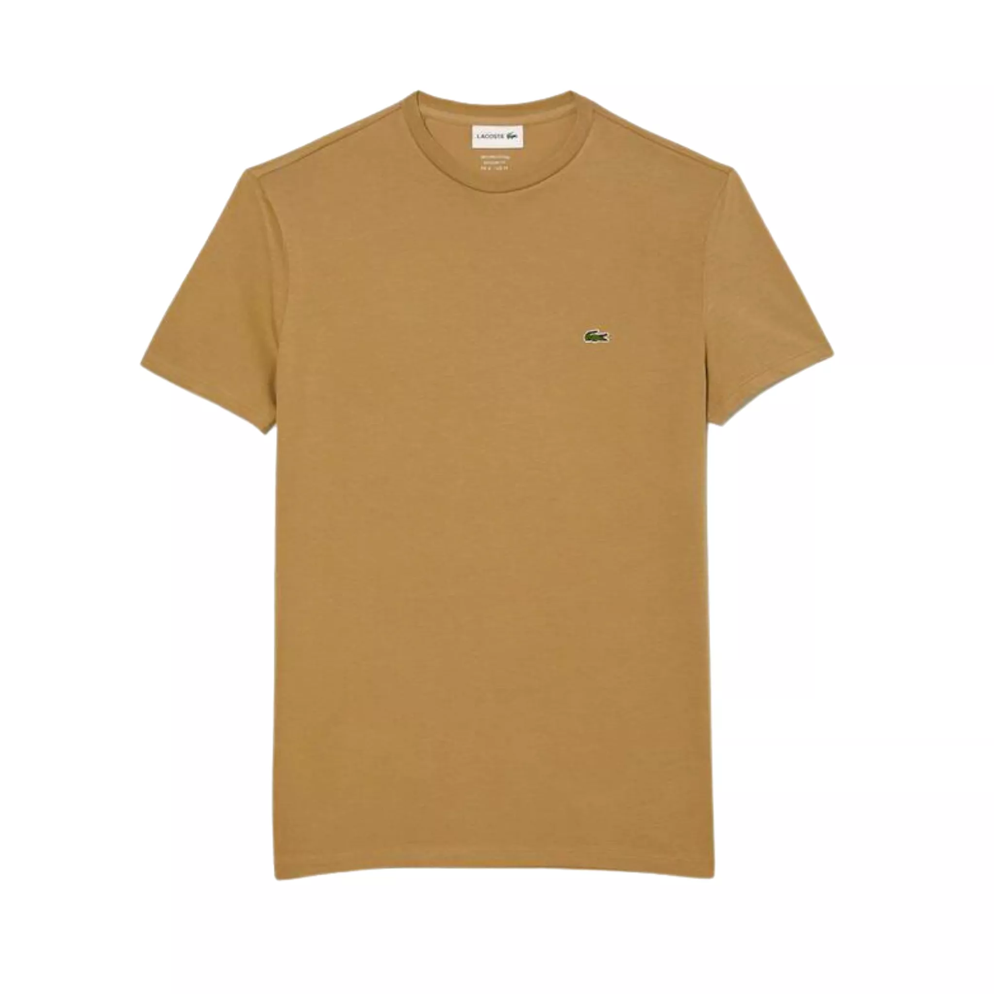 Lacoste Crew Neck Pima Cotton Jersey T-Shirt (Brown)