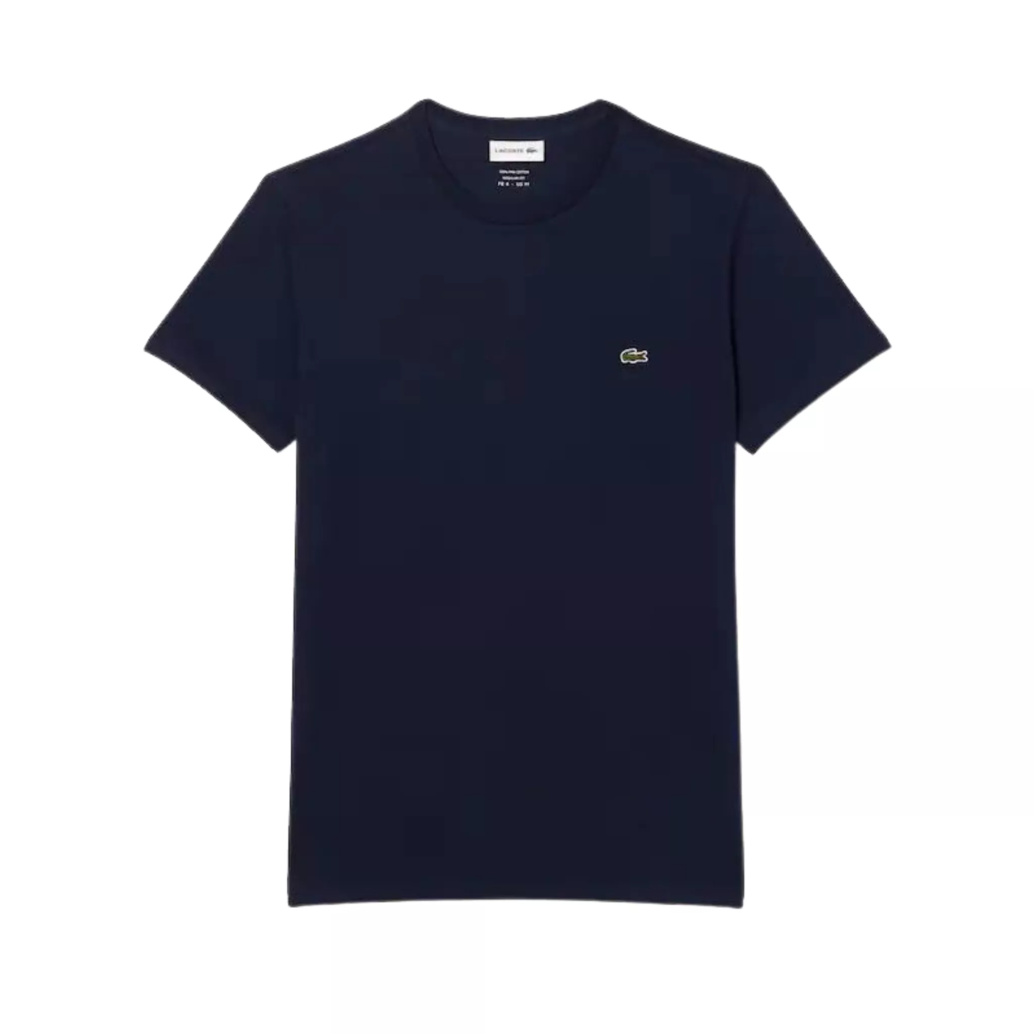 Lacoste Crew Neck Pima Cotton Jersey T-Shirt (Navy)