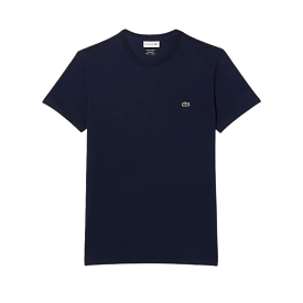 Lacoste Crew Neck Pima Cotton Jersey T-Shirt (Navy)