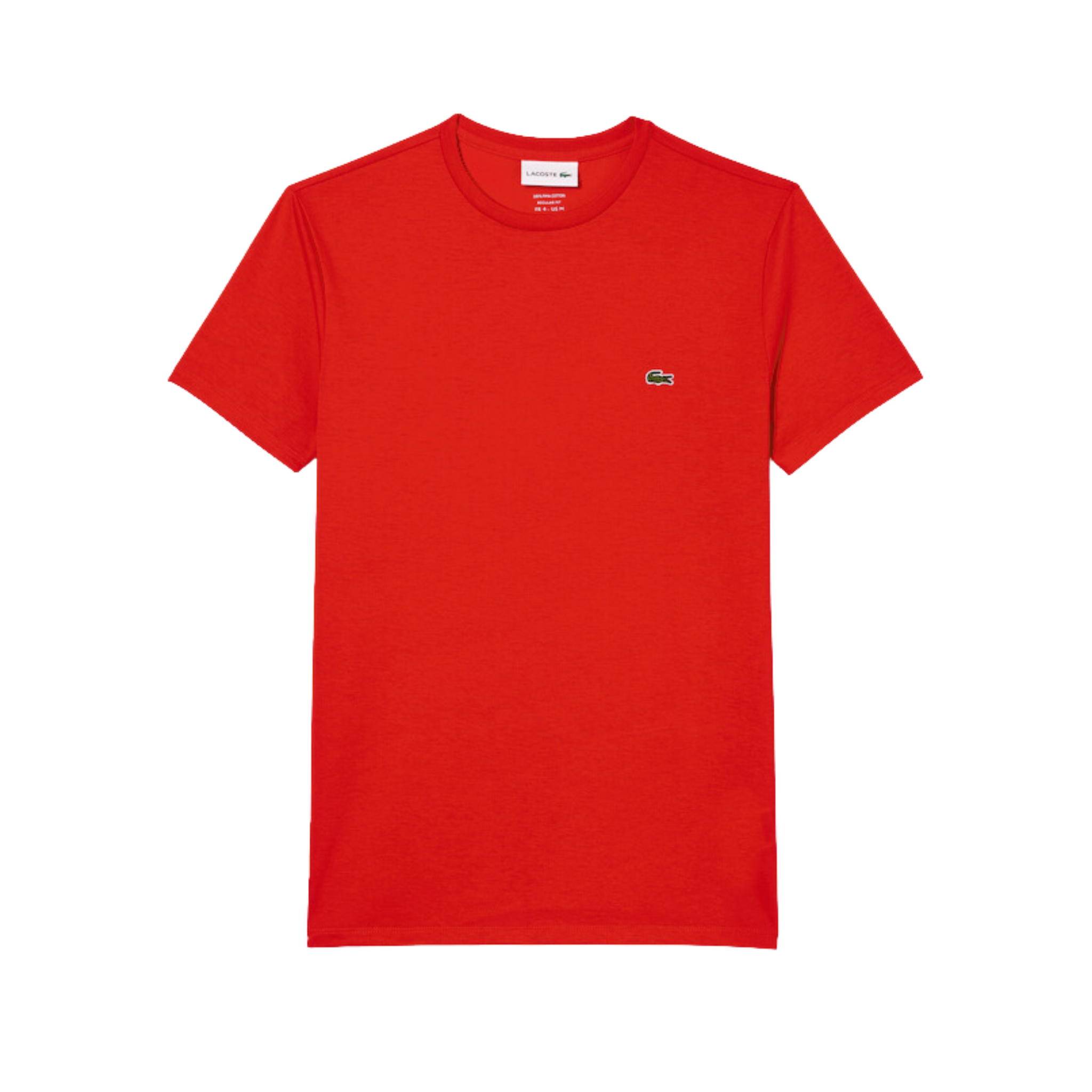 Lacoste Crew Neck Pima Cotton Jersey T-Shirt (Red)