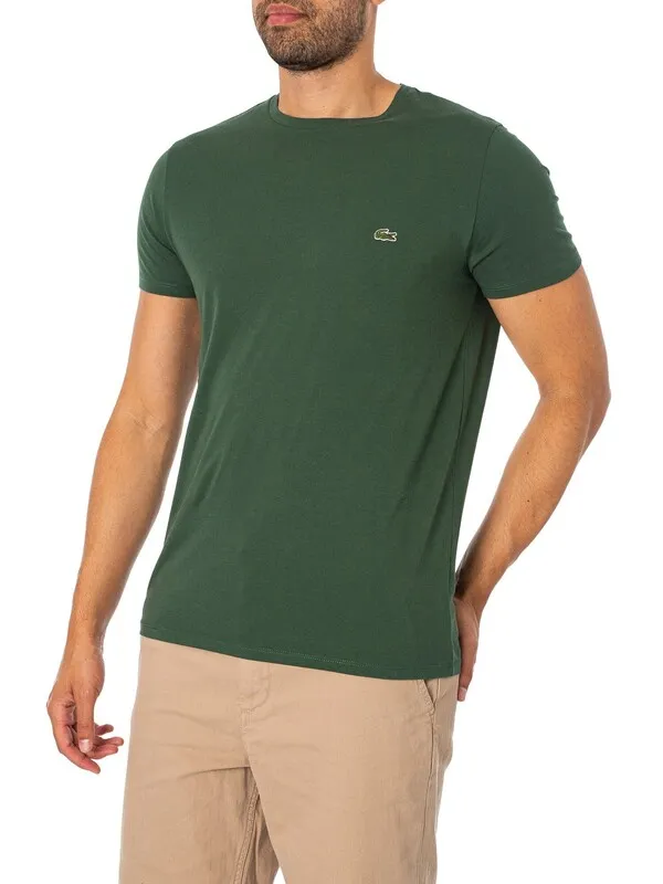 Lacoste Embroidered Logo T-Shirt - Dark Green