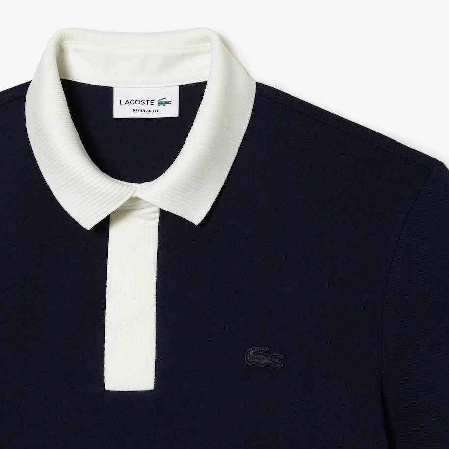 LACOSTE - FLOCKED PIQUE PARIS POLO SHIRT Men’s - NAVY BLUE-166