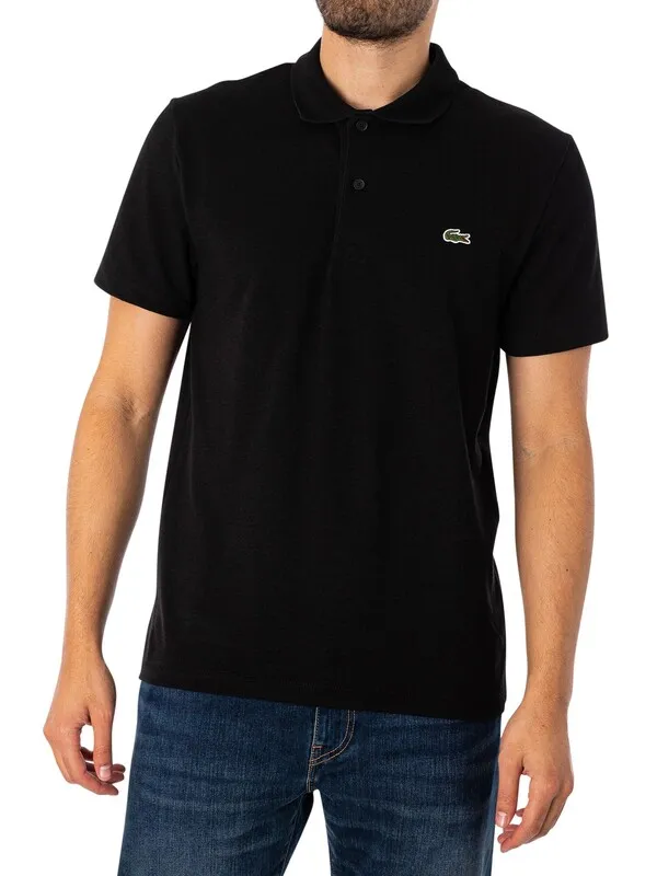 Lacoste Logo Regular Polo Shirt - Black