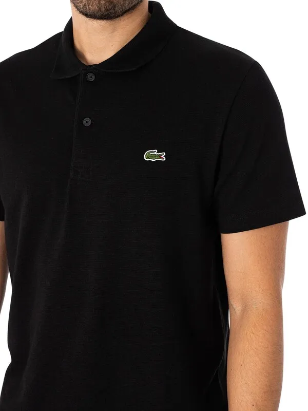 Lacoste Logo Regular Polo Shirt - Black