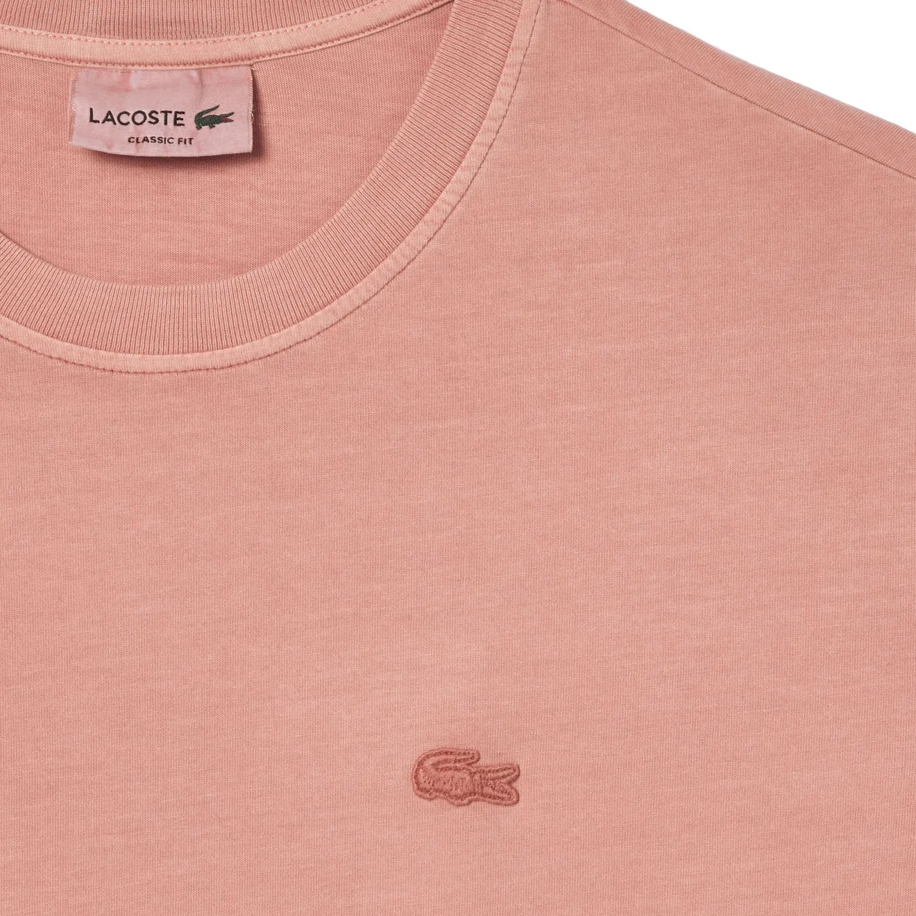 Lacoste Natural Dyed Jersey T-Shirt Eco Rose