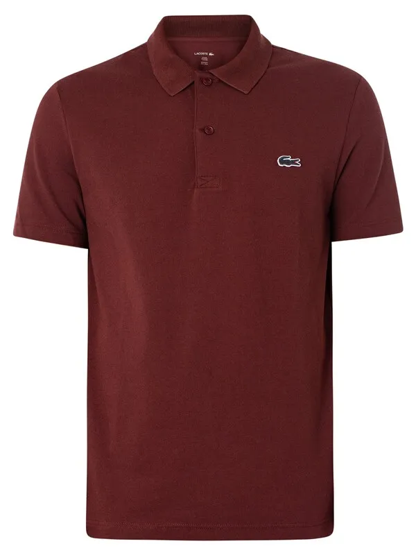 Lacoste Regular Fit Cotton Blend Polo Shirt - Burgundy