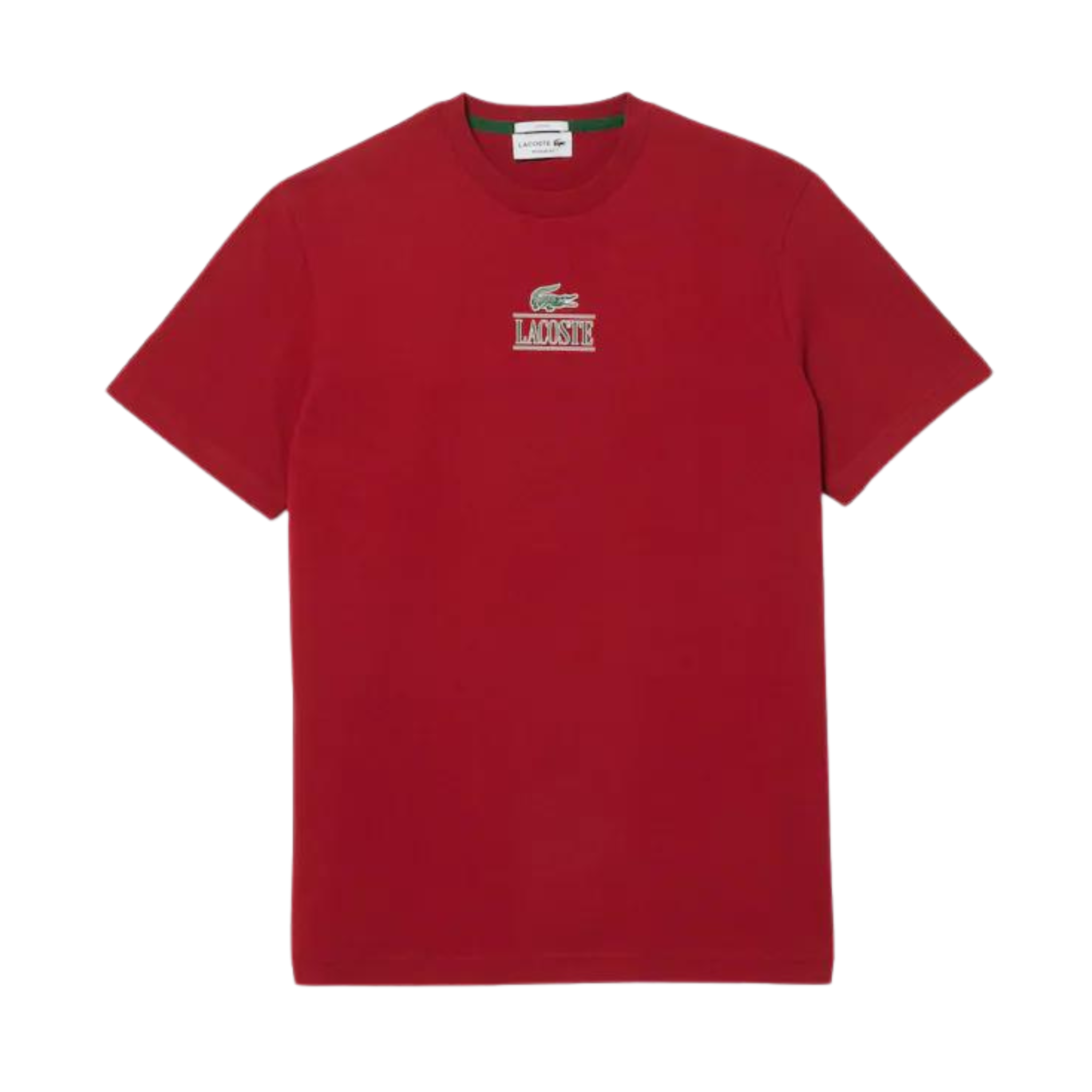 Lacoste Regular Fit Cotton Jersey Branded T-shirt (Bordeaux)