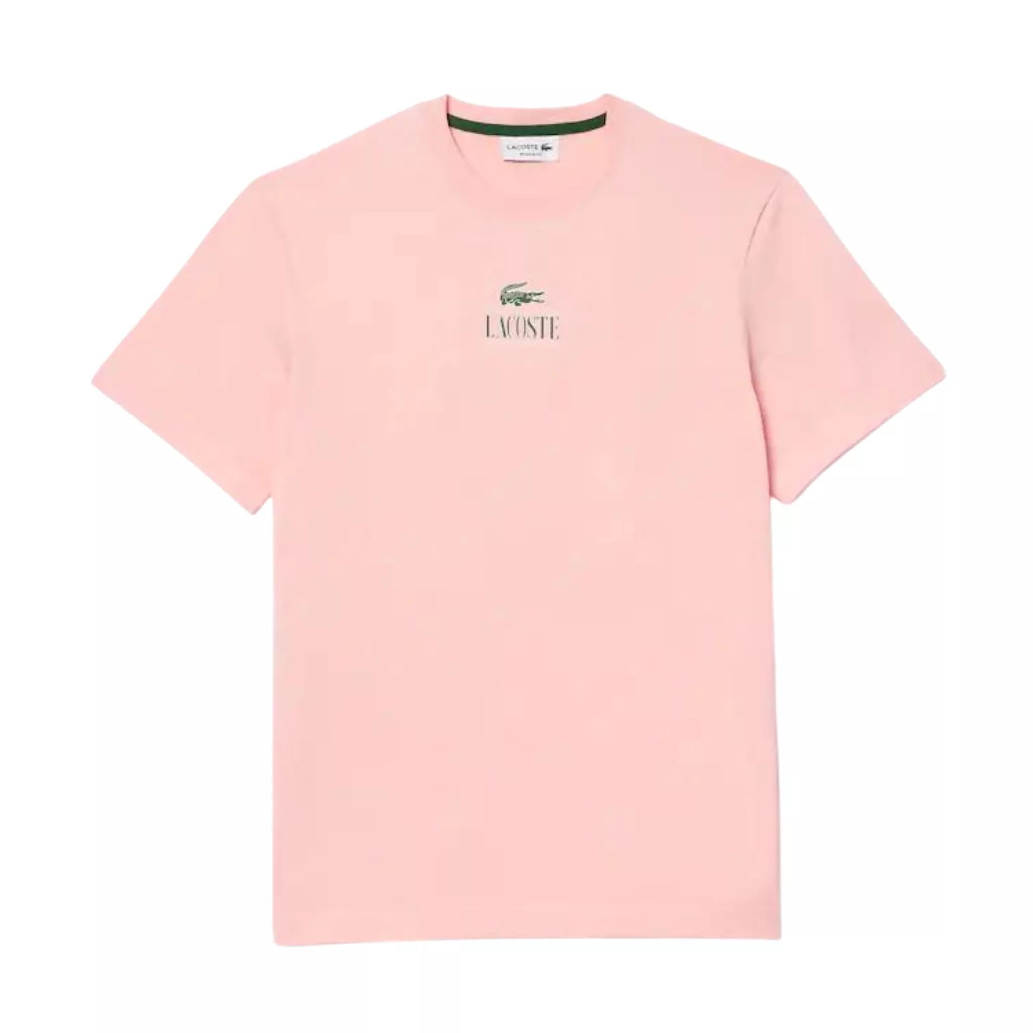 Lacoste Regular Fit Cotton Jersey Branded T-shirt (Waterlily Pink)