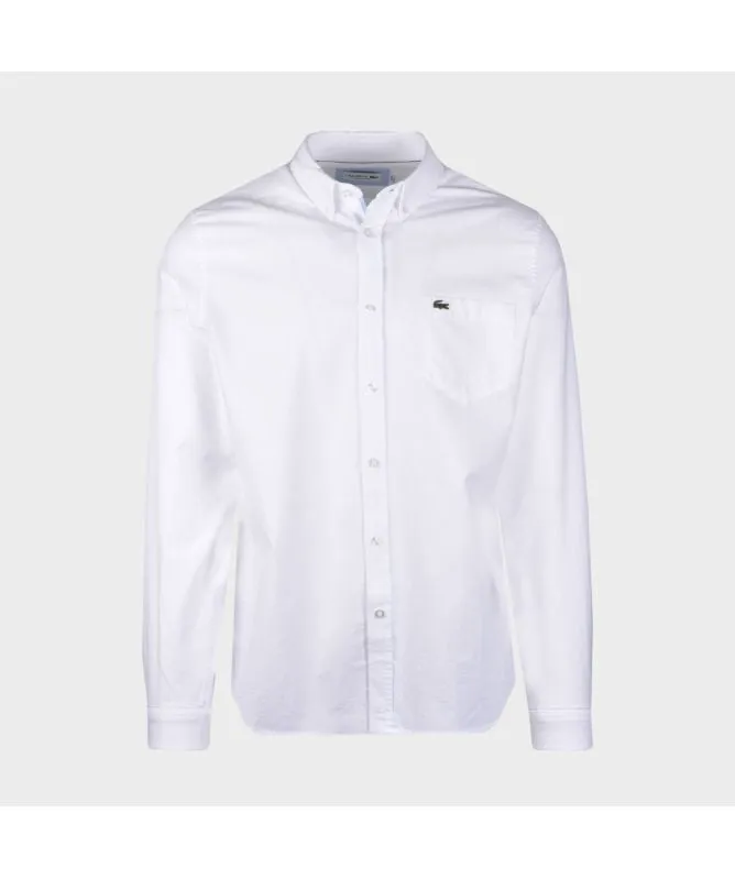 Lacoste Regular Fit Cotton Oxford Shirt | White-CH4976 00 001 at kular fashion