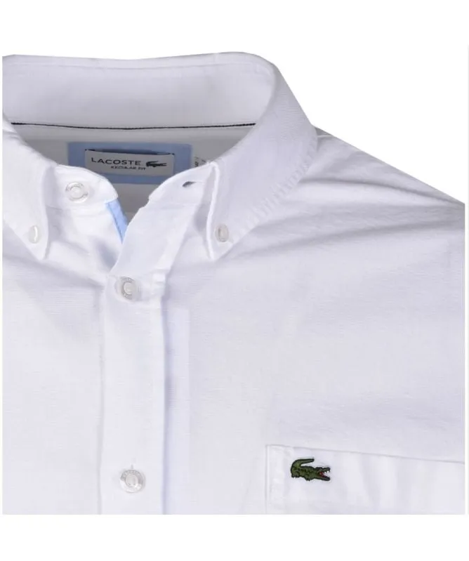 Lacoste Regular Fit Cotton Oxford Shirt | White-CH4976 00 001 at kular fashion