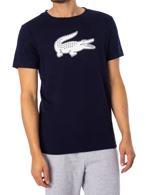 Lacoste Sport 3D Print Crocodile T-shirt - Navy Blue